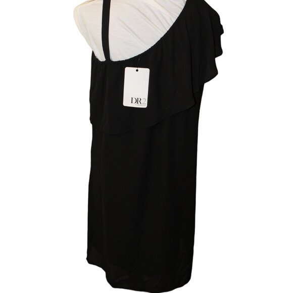 DR2 Daniel Rainn Dress One Shoulder Little Black Dress Size S Small, NWT's - Picture 2 of 12